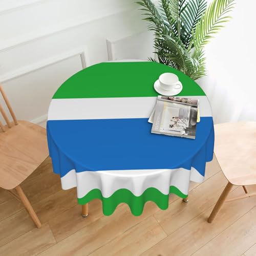 MGGAklp Tischdecke mit Sierra Leone-Flaggen-Druck, waschbar, wiederverwendbar, für Zuhause, Urlaub, Party-Dekoration MGGAklp Tischdecke mit Sierra Leone-Flaggen-Druck, waschbar, wiederverwendbar, für Zuhause, Urlaub, Party-Dekoration von MGGAklp