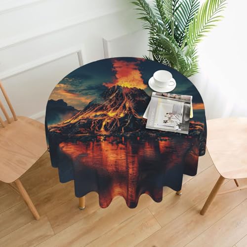 MGGAklp Tischdecke mit Vulkandruck, waschbar, wiederverwendbar, für Zuhause, Urlaub, Party-Dekoration MGGAklp Tischdecke mit Vulkandruck, waschbar, wiederverwendbar, für Zuhause, Urlaub, Party-Dekoration von MGGAklp