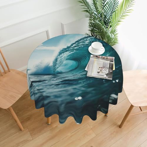 MGGAklp Tischdecke mit Wellenmuster, waschbar, wiederverwendbar, für Zuhause, Urlaub, Party, Dekoration, Ozeangrün MGGAklp Tischdecke mit Wellenmuster, waschbar, wiederverwendbar, für Zuhause, Urlaub, Party, Dekoration, Ozeangrün von MGGAklp