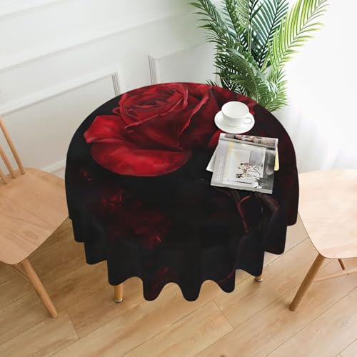 MGGAklp Tischdecke mit rotem Rosen-Druck, waschbar, wiederverwendbar, für Zuhause, Urlaub, Party-Dekoration MGGAklp Tischdecke mit rotem Rosen-Druck, waschbar, wiederverwendbar, für Zuhause, Urlaub, Party-Dekoration von MGGAklp