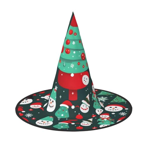 MGGAklp Weihnachtsbaum- und Schneemann-Druck, Partyhut, Halloween, Karneval, Hexenhüte für Mottopartys, Urlaubsdekoration MGGAklp Weihnachtsbaum- und Schneemann-Druck, Partyhut, Halloween, Karneval, Hexenhüte für Mottopartys, Urlaubsdekoration von MGGAklp