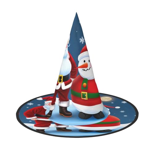 MGGAklp Weihnachtsmann und Schneemann Druck Party Hut Halloween Karneval Hexen Hüte für Mottopartys Urlaub Dekor von MGGAklp