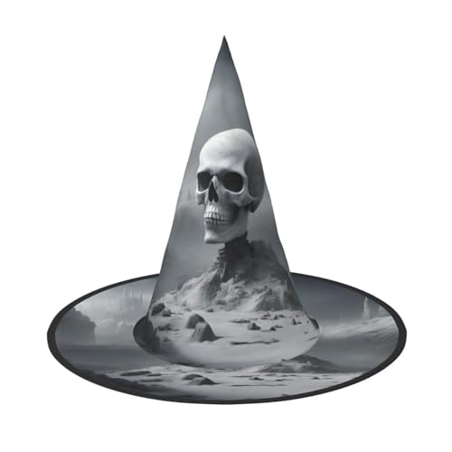MGGAklp Weißer Punk-Skull-Druck, Partyhut, Halloween, Karneval, Hexenhüte für Mottopartys, Urlaubsdekoration von MGGAklp