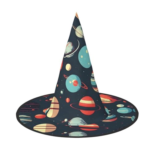 MGGAklp Weltraum-Planeten-Druck, Partyhut, Halloween, Karneval, Hexenhüte für Mottopartys, Urlaubsdekoration MGGAklp Weltraum-Planeten-Druck, Partyhut, Halloween, Karneval, Hexenhüte für Mottopartys, Urlaubsdekoration von MGGAklp