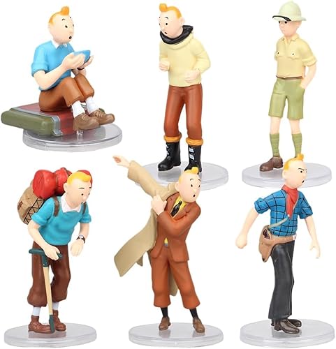 MGKEOUF 6pcs TinTin Mini Figuren Set, Figuren Cake Topper, Kuchen Dekoration Geburtstag Geburtstags Party Figuren Set für Kinder Party Dekoration MGKEOUF 6pcs TinTin Mini Figuren Set, Figuren Cake Topper, Kuchen Dekoration Geburtstag Geburtstags Party Figuren Set für Kinder Party Dekoration von MGKEOUF
