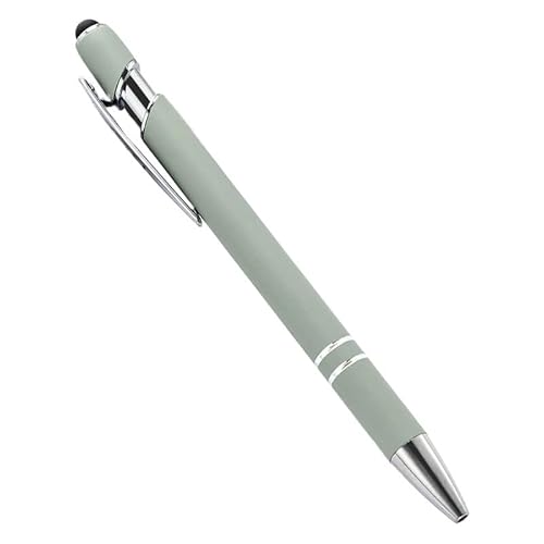 MGTCAR 20–200 Stifte Großhandel Metall Kugelschreiber Touchscreen Stift Büro Schule Werbung Stift Custom Logo Text Lasergravur (New Green (Silber), 20 Stück Stifte) von MGTCAR