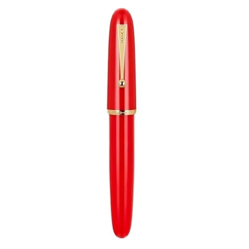 MGTCAR Füllfederhalter, F/M-Feder, Kunstharz, Büroschreibstift, großer Konverter, Schreibwaren, Schule, Bürobedarf (Rot, 0,5 mm) von MGTCAR