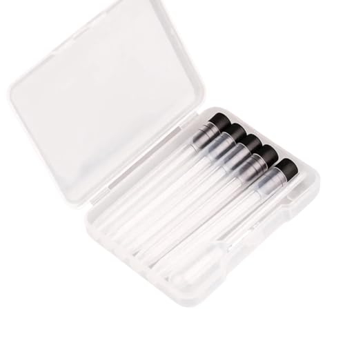 MGTCAR Füllfederhalter, Metall, silberfarben, Druckstift, Streifenmuster, EF, 0,4 mm Spitze, Schreibstift für Studenten, Geschenk, Bürobedarf (Tintenbeutel A Set) von MGTCAR