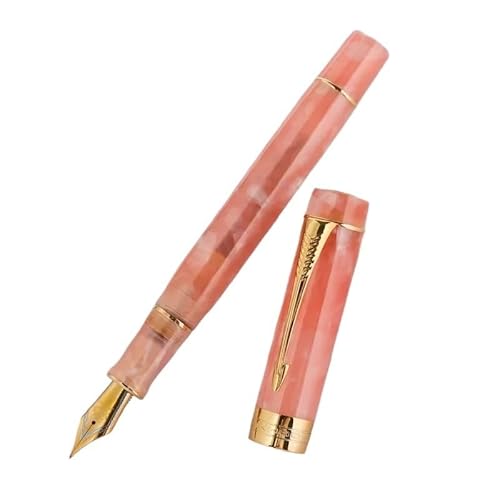MGTCAR Klassischer Füllfederhalter mit Pfeilclip, goldfarben, für Bürobedarf (0,5–0,7 mm) von MGTCAR