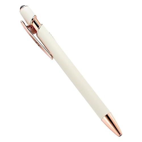 MGTCAR Metall-Kugelschreiber, Touchscreen, Büro, Schule, Werbung, individuelles Logo, Text, Lasergravur, 20–200 Stück, Beige (Rose), 100 Stück von MGTCAR