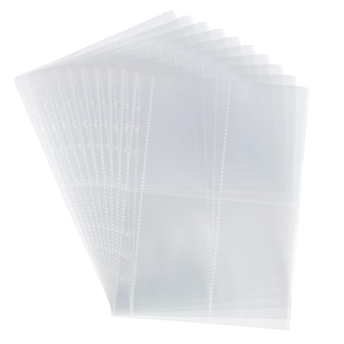 10 Blatt gelochte Fototasche für Ringe, Ordner, Alben, durchsichtig, gelocht, Dokumentenschutz, Binderhülle von MHADBKH