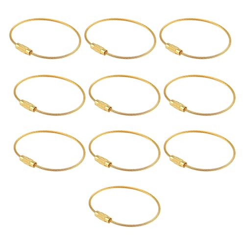 10 Stück 50 mm Metallringe bunte Schrauben-Schlüsselanhänger für Schmuckherstellung, Bastelzubehör von MHADBKH