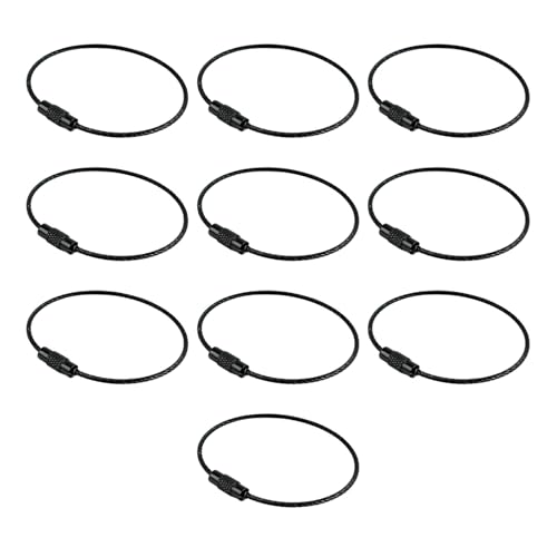 10 Stück 50 mm Metallringe bunte Schrauben-Schlüsselanhänger für Schmuckherstellung, Bastelzubehör von MHADBKH