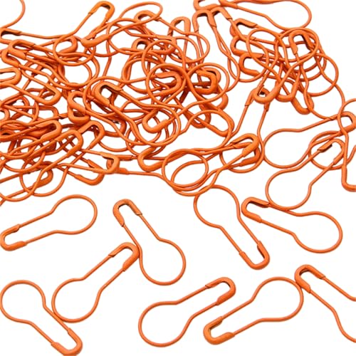 100 Stück bunte Sicherheitsnadeln aus Metall, zum Stricken, Verriegeln, Marker-Clip, Kürbisform, zum Stricken und Basteln 100 Stück bunte Sicherheitsnadeln aus Metall, zum Stricken, Verriegeln, Marker-Clip, Kürbisform, zum Stricken und Basteln von MHADBKH