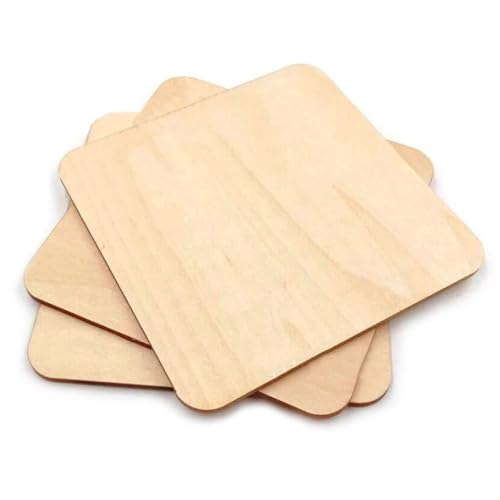 100 x quadratische Holzstücke, Anhänger, Basteln, Brandmalerei, Projekte, G von MHADBKH