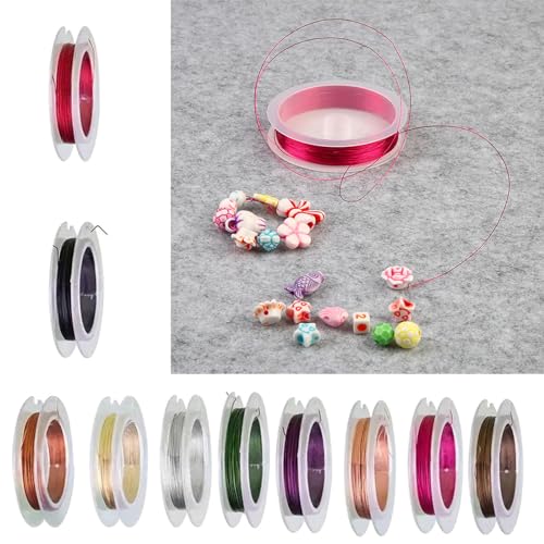 10pcs Schmuck Kupferdraht Farbenfroher Schmuck Perlendraht Für Armband Halskette Haarzubehör Handwerk Schmuckversorgung von MHADBKH