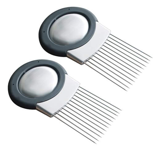2er Set Multifunktionaler Zwiebelschneideassistent mit scharfen Zinken Edelstahl Küchenwerkzeug für effiziente Vorbereitungen 2er Set Multifunktionaler Zwiebelschneideassistent mit scharfen Zinken Edelstahl Küchenwerkzeug für effiziente Vorbereitungen von MHADBKH
