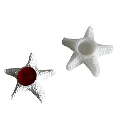 3D-Kerzenhalter-Silikonform, Seestern-Form, Gipshalter, Epoxidharz, Teelicht, Heimdekoration 3D-Kerzenhalter-Silikonform, Seestern-Form, Gipshalter, Epoxidharz, Teelicht, Heimdekoration von MHADBKH