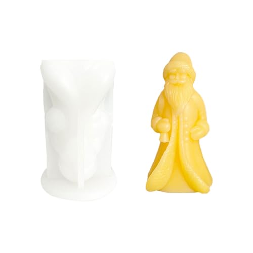 3D-Weihnachtsmann-Form, Weihnachts-Silikonform, antihaftbeschichtet, einfach zu formen für die Herstellung von Gips, Heimdekorationen von MHADBKH