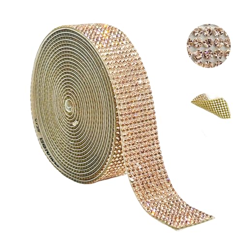 4,5 m selbstklebendes Strassband, glitzernde Strasssteine, 13 mm, Kristallrolle für Bastelarbeiten, Hochzeitstortendekoration, Festival-Dekoration, Zubehör von MHADBKH