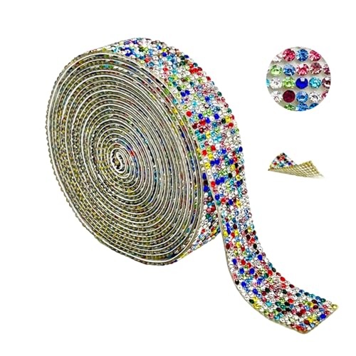 4,5 m selbstklebendes Strassband, glitzernde Strasssteine, 13 mm, Kristallrolle für Bastelarbeiten, Hochzeitstortendekoration, Festival-Dekoration, Zubehör von MHADBKH