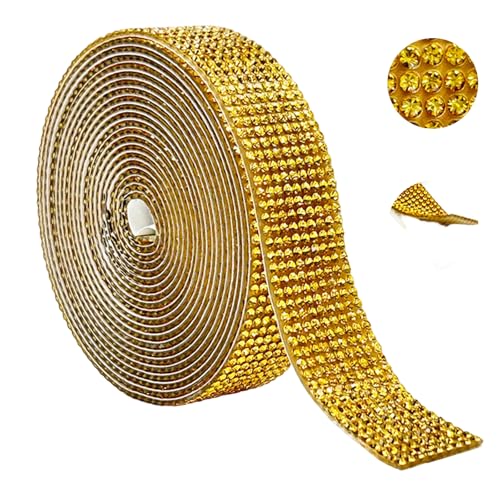 4,5 m selbstklebendes Strassband, glitzernde Strasssteine, 13 mm, Kristallrolle für Bastelarbeiten, Hochzeitstortendekoration, Festival-Dekoration, Zubehör von MHADBKH