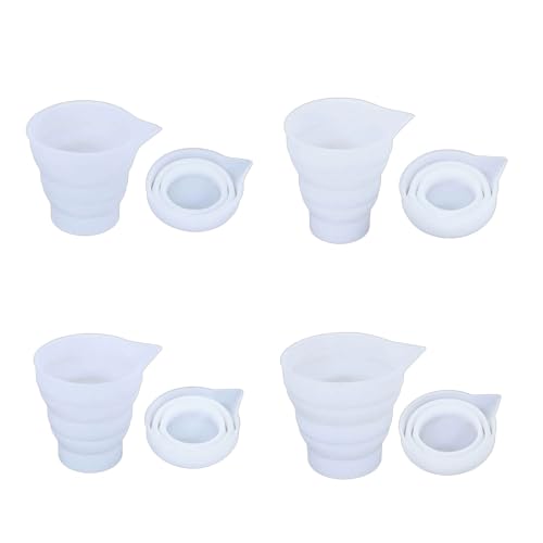 4PCS/SET Faltbare Silikonmessungstassen 50-500 Mischbechbehälterform Für Kerzenherstellung Gussharzformen 4PCS/SET Faltbare Silikonmessungstassen 50-500 Mischbechbehälterform Für Kerzenherstellung Gussharzformen von MHADBKH