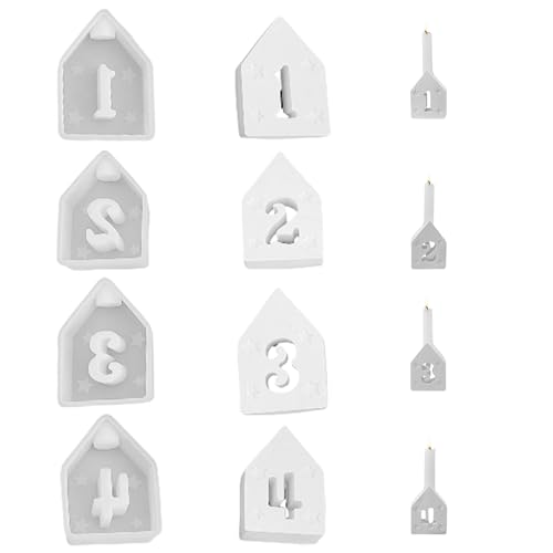 4PCS House Förmige Silikonformen Kerzenhalter Formen Für Epoxidharz Kerzenkerzenhalterputzdekoration 4PCS House Förmige Silikonformen Kerzenhalter Formen Für Epoxidharz Kerzenkerzenhalterputzdekoration von MHADBKH