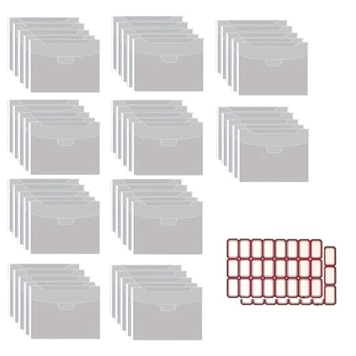 50 Stück Stanz- und Stempelaufbewahrungstaschen, transparente Umschläge, Taschen für Stanzformen, Scrapbooking 50 Stück Stanz- und Stempelaufbewahrungstaschen, transparente Umschläge, Taschen für Stanzformen, Scrapbooking von MHADBKH