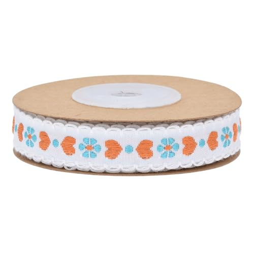 5yard Blumen Herz Druckband Valentinstag Ribbon Polyester Band Für Geschenkpackung BRÜFUNGSPAKTIONEN ENTRAGEN von MHADBKH