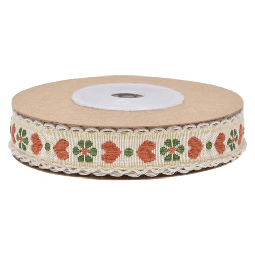 5yard Blumen Herz Druckband Valentinstag Ribbon Polyester Band Für Geschenkpackung BRÜFUNGSPAKTIONEN ENTRAGEN von MHADBKH