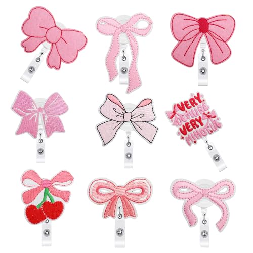 9 x Schleifen, Stickerei, Stoffaufnäher, kreativ, modisch, handgefertigt für Modeliebhaber, dekorative Nähflicken von MHADBKH