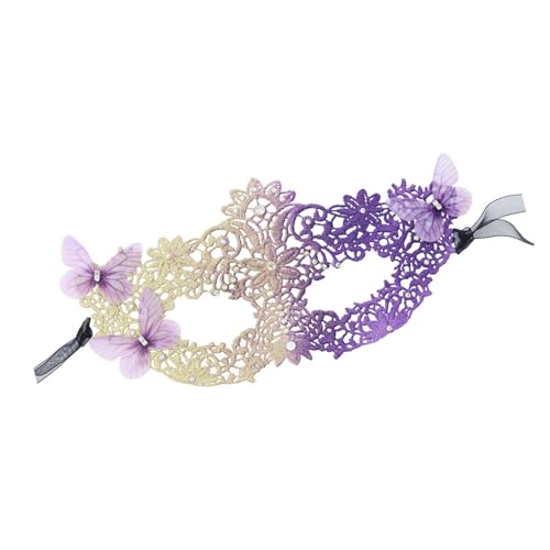 Damen-Maskerade mit Strasssteinen, Ball, Abschlussball, Venezianerparty, halbes Gesicht, Spitze, Augenmaske, Karneval, Strasssteine, Maskerade für Frauen von MHADBKH