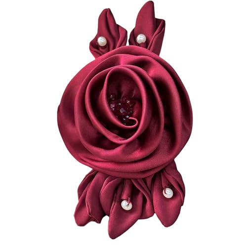 Elegante 3D-Rosenblüte für handgefertigte Brosche, Kleider, Schals, zum Aufnähen auf Applikationen Elegante 3D-Rosenblüte für handgefertigte Brosche, Kleider, Schals, zum Aufnähen auf Applikationen von MHADBKH