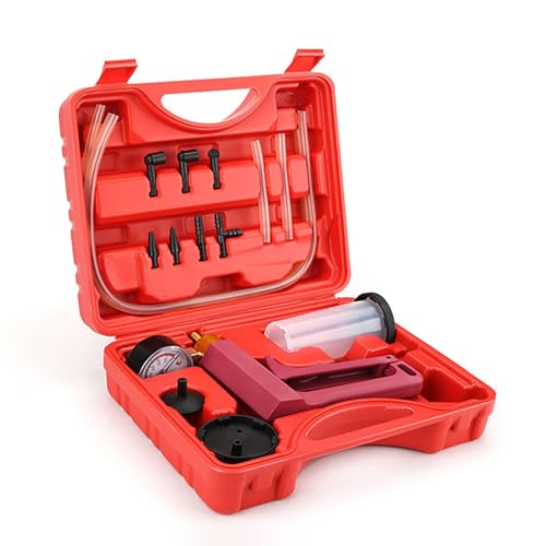 Handstaubpumpen-Tester-Set für Automobilausrüstung, Vakuummeter und Bremsenentlüftungs-Kits mit Adapterkoffer Handstaubpumpen-Tester-Set für Automobilausrüstung, Vakuummeter und Bremsenentlüftungs-Kits mit Adapterkoffer von MHADBKH