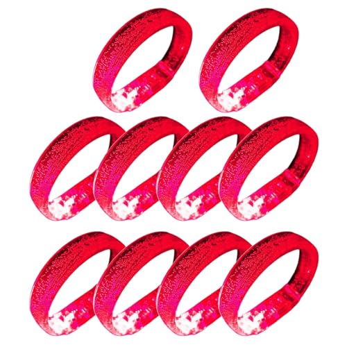 MHADBKH 10pcs/Pack LED Light Armbänder Schmücken Farbenfrohe Licht Aus Die Armbänder Accessoire Fashion Party Tragbar Machen von MHADBKH