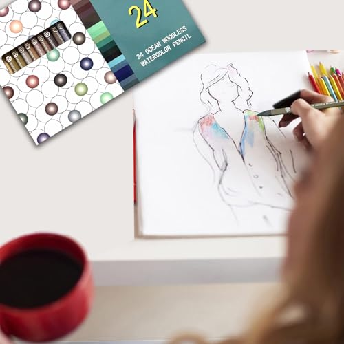 MHADBKH 24pcs Holzloser Aquarellbleistift Für Künstlerschüler Malvorlagen Malvorlagen Journaling 24 Farbe Wasserlösliche Malvorlagen MHADBKH 24pcs Holzloser Aquarellbleistift Für Künstlerschüler Malvorlagen Malvorlagen Journaling 24 Farbe Wasserlösliche Malvorlagen von MHADBKH