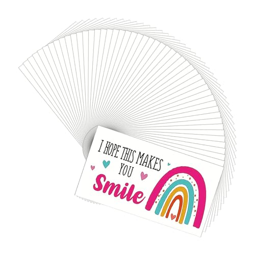 MHADBKH 50pcs Kunden Wertschätzung Dankes Notizkarten Bunte Wertschätzung Grußkarten Set Gratitude Karten Für Käufer von MHADBKH