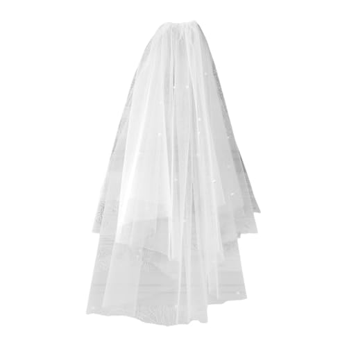 MHADBKH Brautschleier-Perlen für Mädchen, Balletcore-Perlen für Festzug, Abschlussball, Braut-Haarschmuck, Bühnenrequisiten, weißer Schleier, Brautperle MHADBKH Brautschleier-Perlen für Mädchen, Balletcore-Perlen für Festzug, Abschlussball, Braut-Haarschmuck, Bühnenrequisiten, weißer Schleier, Brautperle von MHADBKH