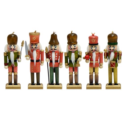 MHADBKH Dekoratives Nussknacker-Set aus Holz, buntes Nussknacker-Set, zartes Festival, Tischdekoration, Urlaubsdekoration MHADBKH Dekoratives Nussknacker-Set aus Holz, buntes Nussknacker-Set, zartes Festival, Tischdekoration, Urlaubsdekoration von MHADBKH