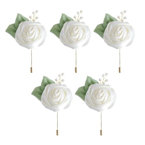 MHADBKH Künstliche Rosen-Brosche, elegante Seidenrose, Ansteckblume für Hochzeitszeremonien und Partys, Seidenblumen-Brosche MHADBKH Künstliche Rosen-Brosche, elegante Seidenrose, Ansteckblume für Hochzeitszeremonien und Partys, Seidenblumen-Brosche von MHADBKH