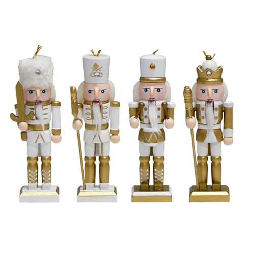 MHADBKH Nussknacker für Weihnachten, traditioneller Soldat, König, Puppen für Weihnachtsbaumschmuck, Regale und Tischdekoration, 4 Stück MHADBKH Nussknacker für Weihnachten, traditioneller Soldat, König, Puppen für Weihnachtsbaumschmuck, Regale und Tischdekoration, 4 Stück von MHADBKH