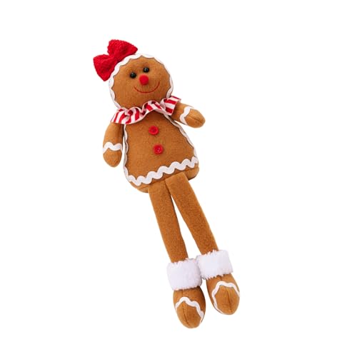 MHADBKH Weihnachtliche Lebkuchenmann-Figur mit hängendem Bein, Festival-Fensterdekoration, stilvolle Weihnachtszeit von MHADBKH