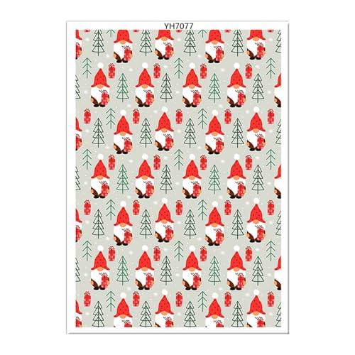 MHADBKH Weihnachtliches Transferpapier, Wassertransferpapier, Ton-Transferpapier, Ton-Transferblätter für die Herstellung von Ton-Ohrringen MHADBKH Weihnachtliches Transferpapier, Wassertransferpapier, Ton-Transferpapier, Ton-Transferblätter für die Herstellung von Ton-Ohrringen von MHADBKH