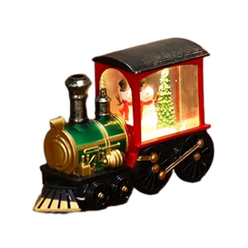 MHADBKH Weihnachts-Leucht-Zug-Dekoration, warm, leuchtend, Miniatur-Zug, Tafelaufsätze für Weihnachtsfeier und Heimdekoration von MHADBKH