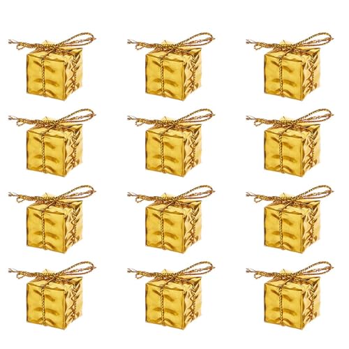 MHADBKH Weihnachtsdekoration, Bastelsets für Feiertagsdekorationen, goldene Blätter, Schleife, Geschenkbox, Weihnachtsbaum, Festival, Heimdekoration MHADBKH Weihnachtsdekoration, Bastelsets für Feiertagsdekorationen, goldene Blätter, Schleife, Geschenkbox, Weihnachtsbaum, Festival, Heimdekoration von MHADBKH