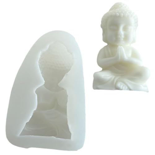 Meditations-Buddhas Silikon-Kerzenform, 3D-Skulptur, Harz, Gips, Seife, Werkzeug, Epoxidharz, Ornamente, Heimhandwerk von MHADBKH