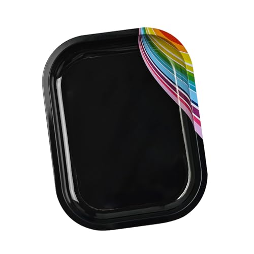 Professionelle Nagelkunst-Schautafel, rechteckige Form, Edelstahl-Tablett zum Mischen und Maniküre-Zubehör, Mischpalette für Nägel von MHADBKH