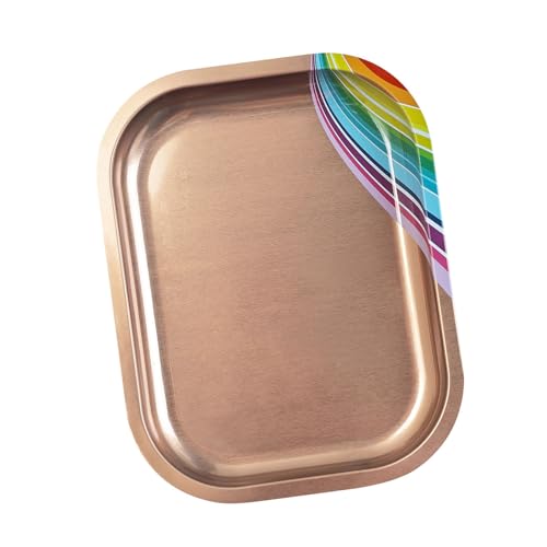 Professionelle Nagelkunst-Schautafel, rechteckige Form, Edelstahl-Tablett zum Mischen und Maniküre-Zubehör, Mischpalette für Nägel von MHADBKH