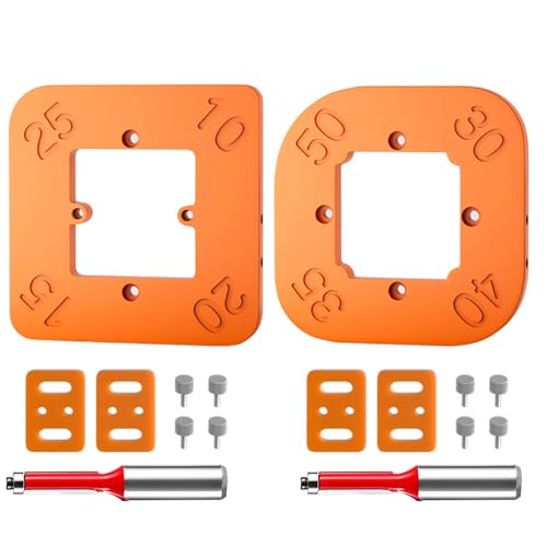 R10-R50 Routing-Vorlagen für präzise Holzbearbeitung, 4-in-1, runde Eckradiusvorlagen, 2 Stück von MHADBKH